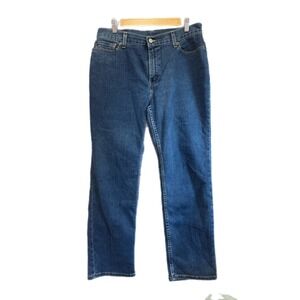 Levi's 505 Straight Leg Jeans Womens 14M Blue Excellent Medium Wash Denim